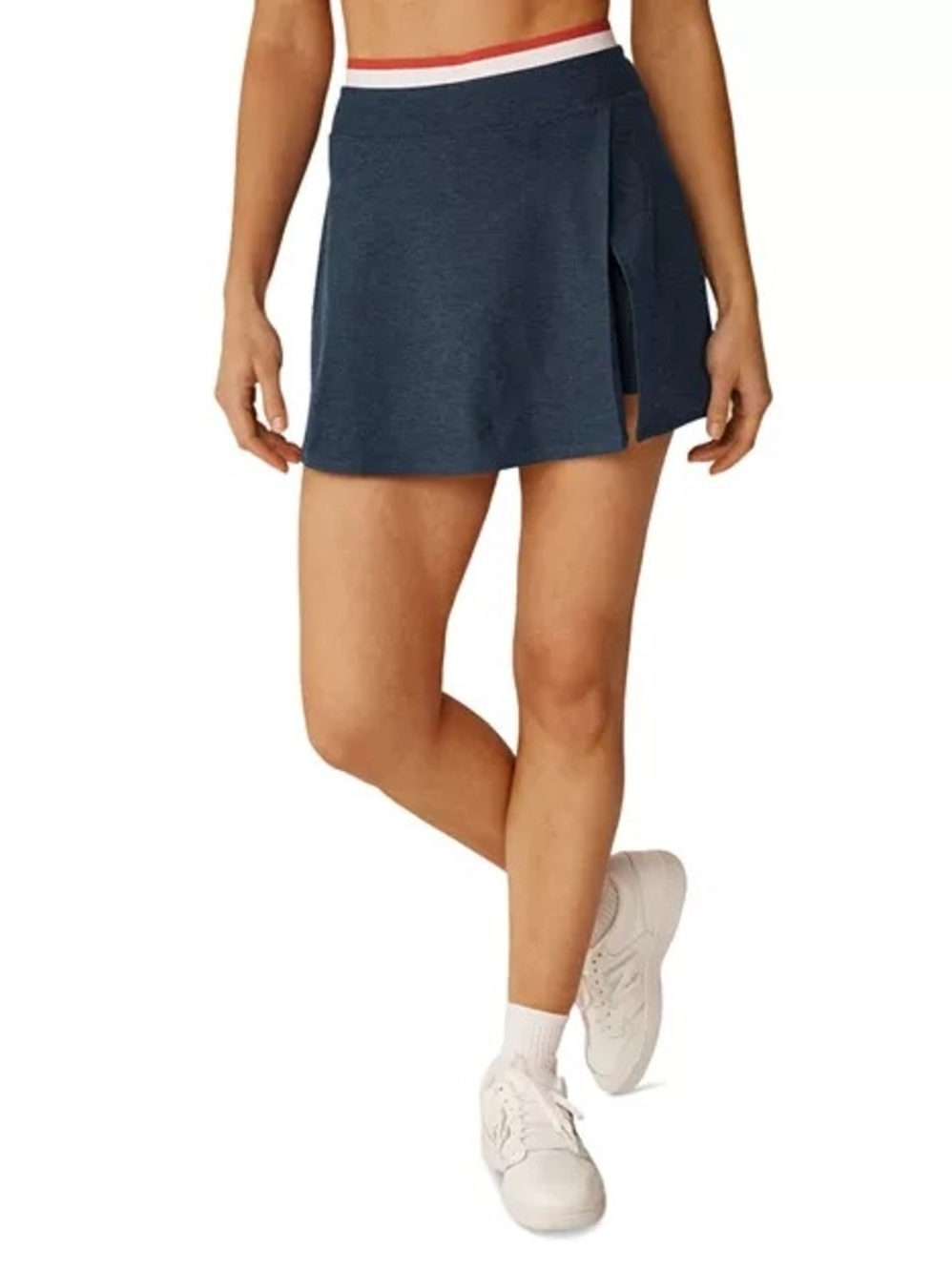 Beyond Yoga Womens Navy Blue Spacedye Sea You There High Wrap Skort Size Medium